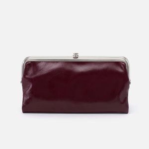 Lauren Hobo Clutch Wallet in Vintage Hide Eggplant